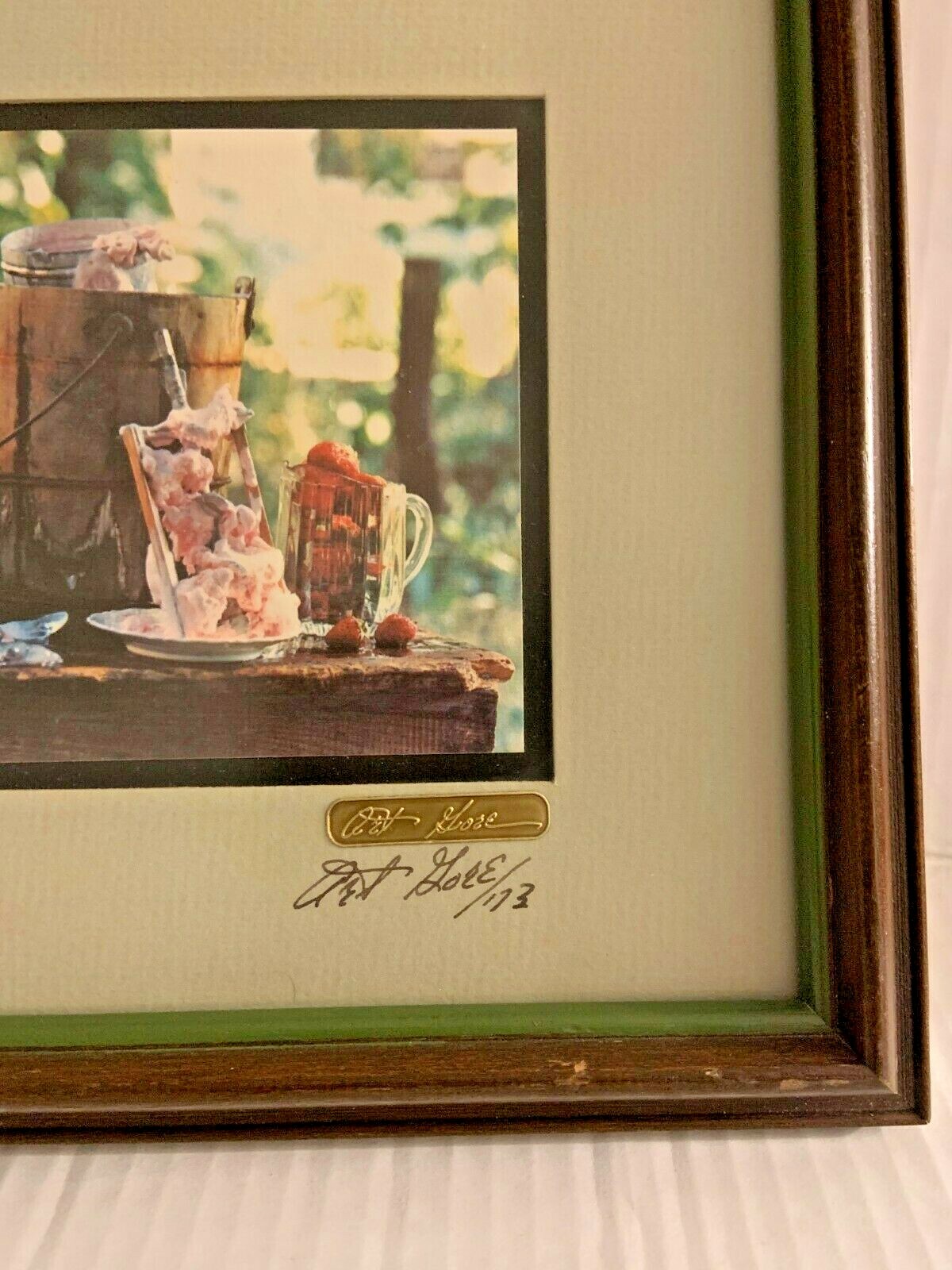 Art Gore Colorado Photographer Framed Artwork Strawberry Ice Cream Signed ‘73