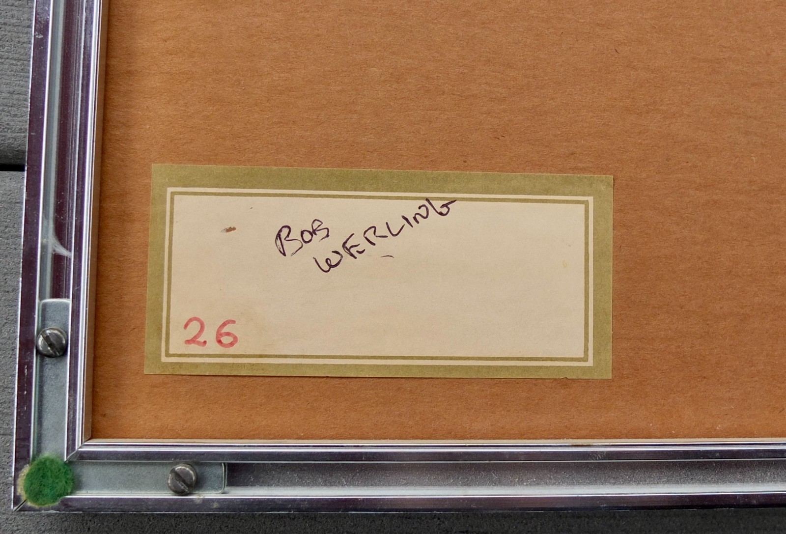 Robert (Bob) Werling 1976 Photograph Of Light In Forest Pencil Signed In Frame