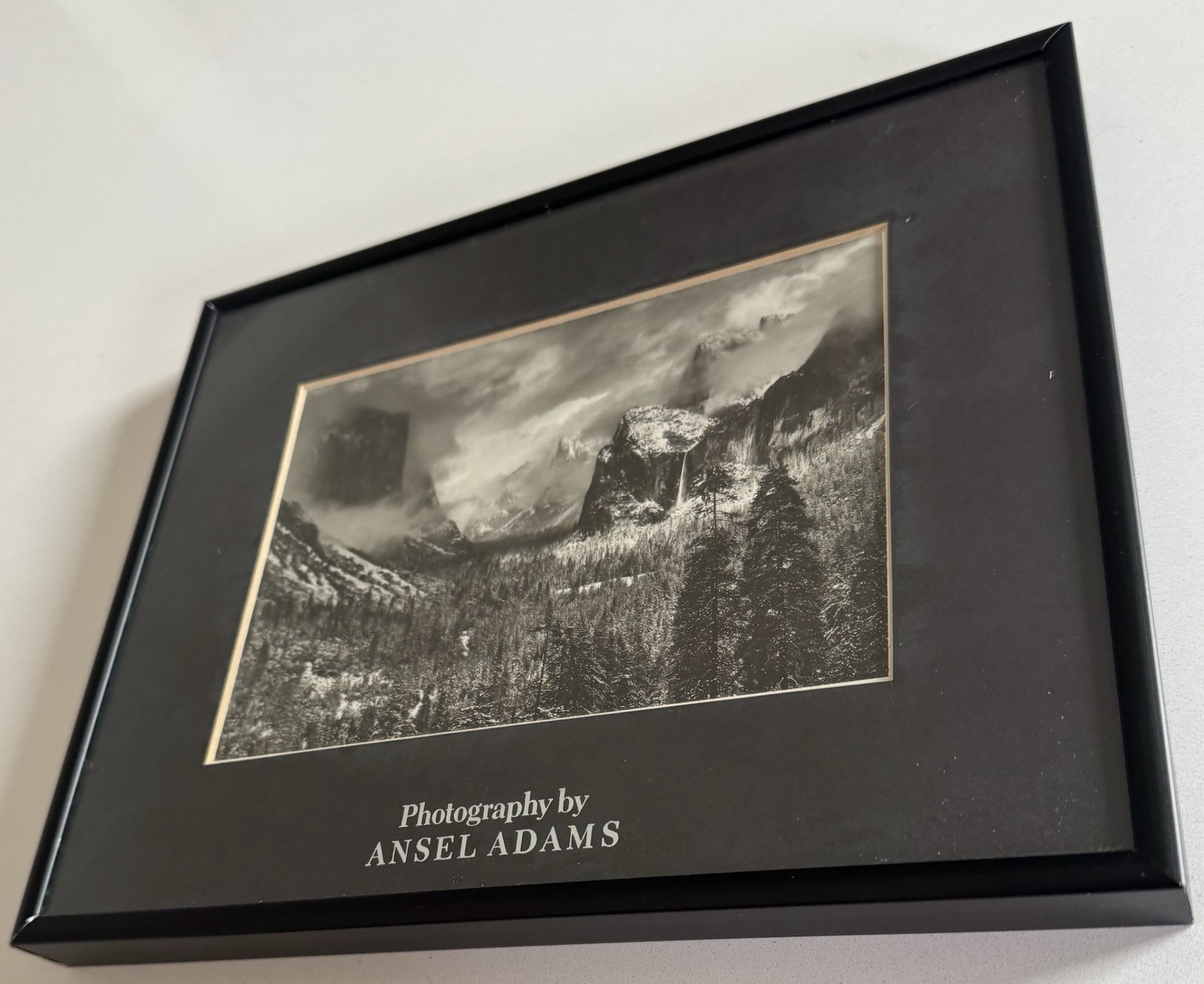 Vintage Ansel Adams Set of 2 Framed Matted Black & White Lot Photo Prints Art