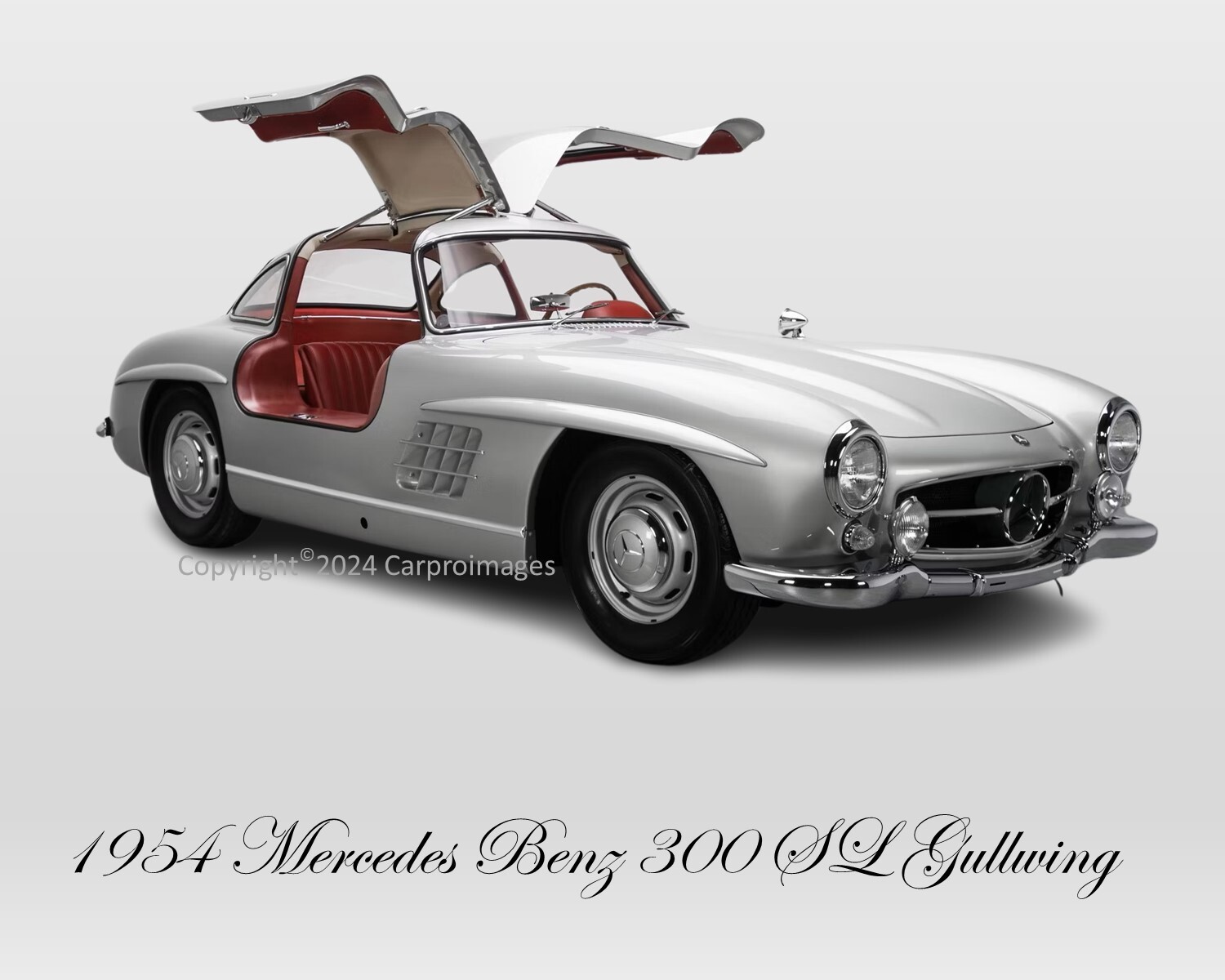 1954 Mercedes Benz 300 SL Gullwing Authorized limited edition 8″X10″ Photo