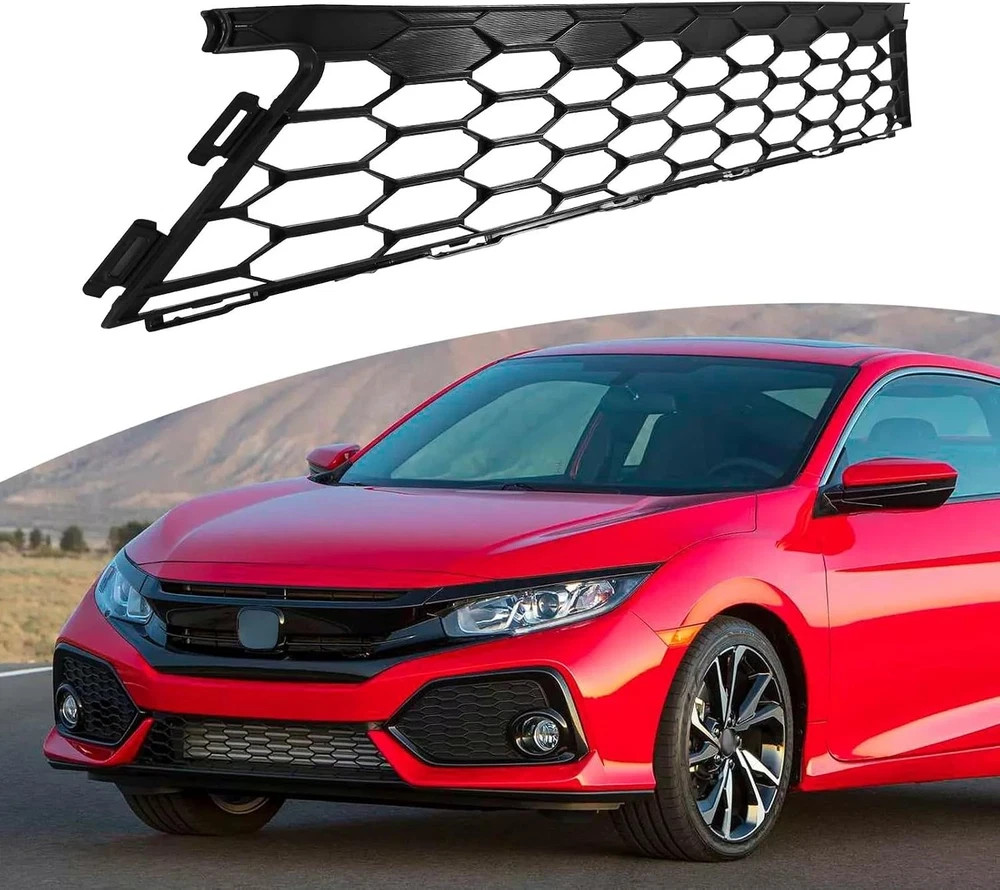 Front Lower Bumper Cover Grille Face Bar Fit for 2017 2018 2019 Honda Civic Hatc