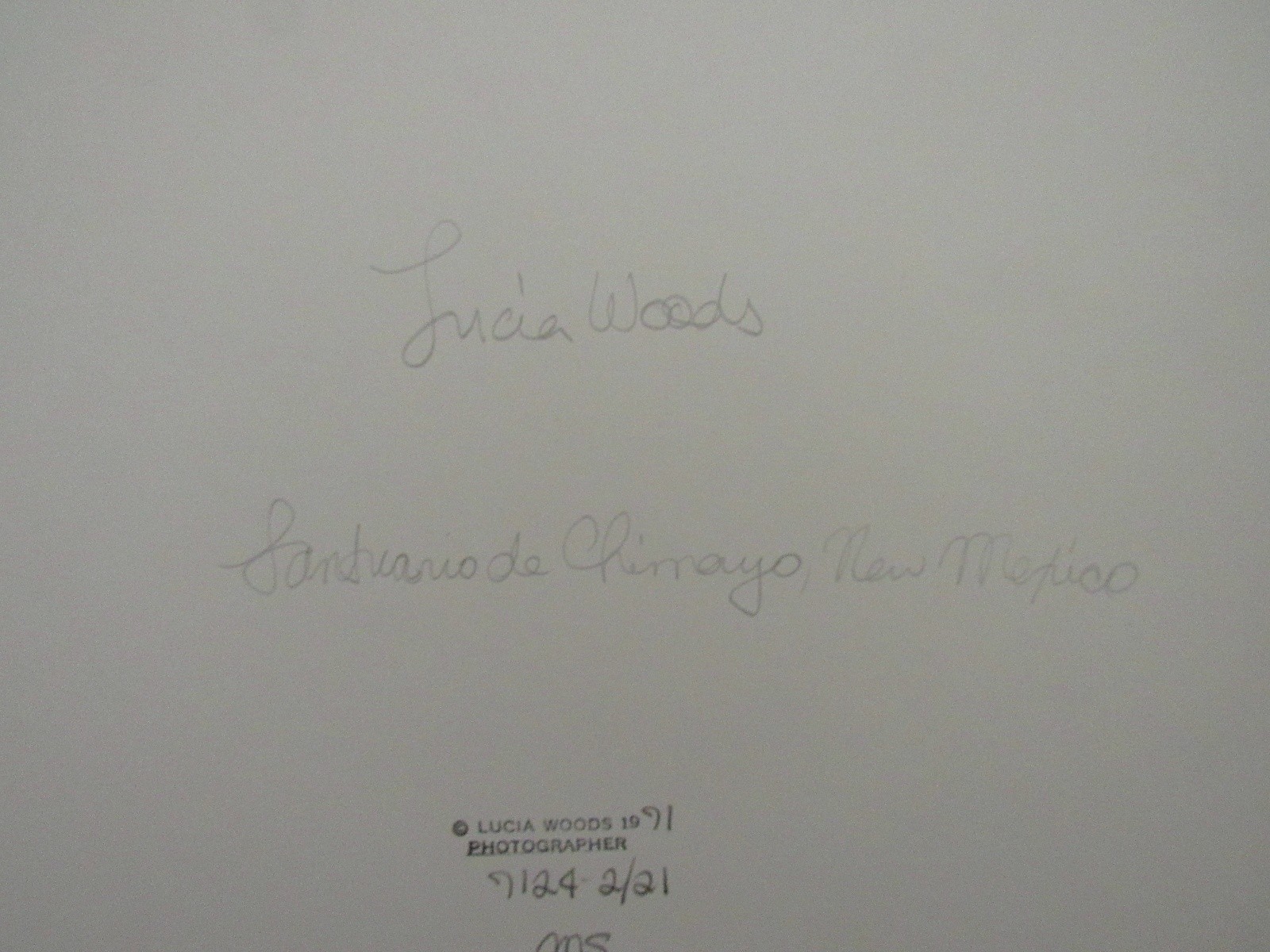 Lucia Woods’ 71 Original Photo Gelatin Silver Print of New Mexico Church Listed