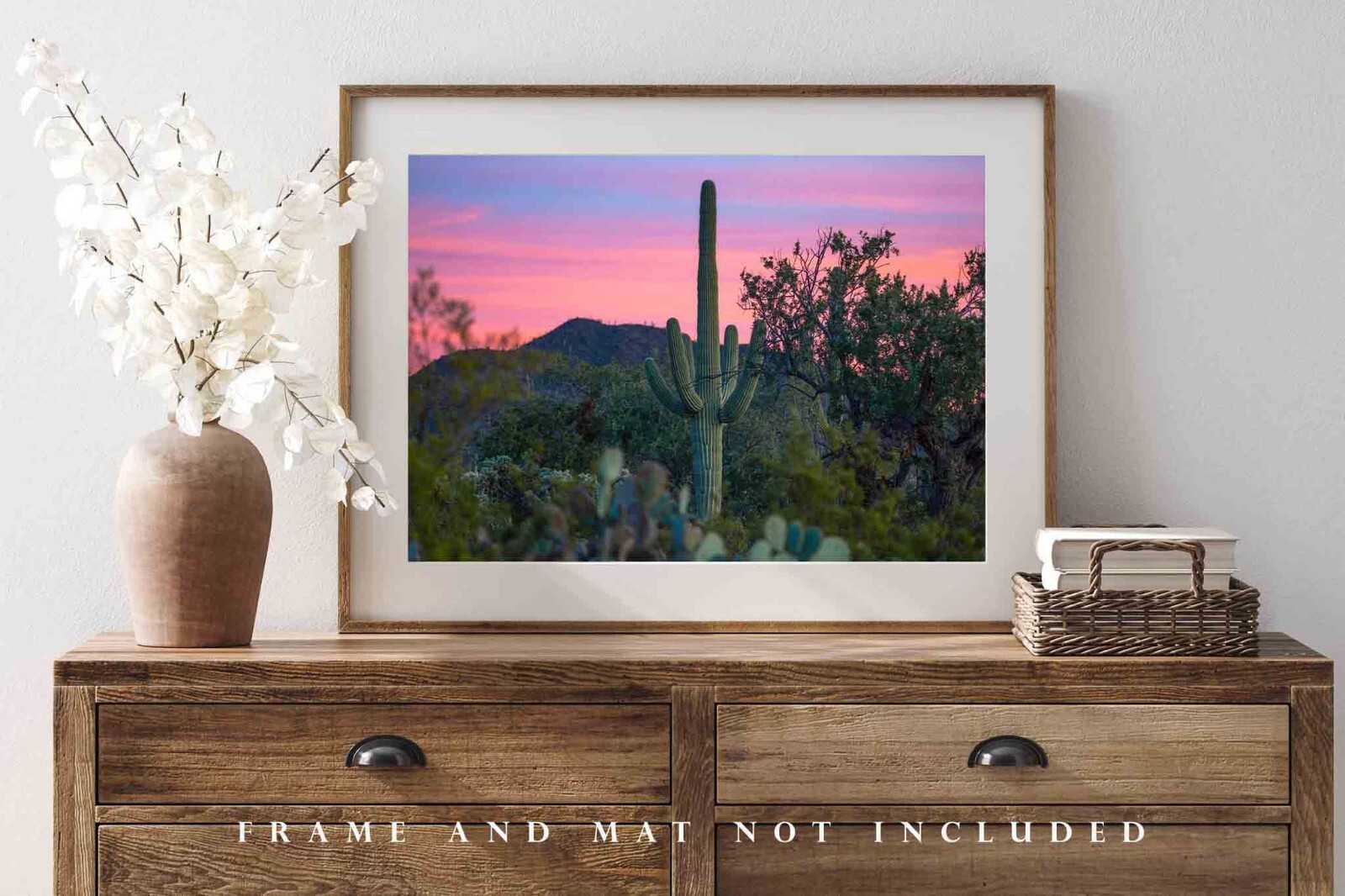 Saguaro Cactus Sunset Arizona Sonoran Desert Southwest Photography Print