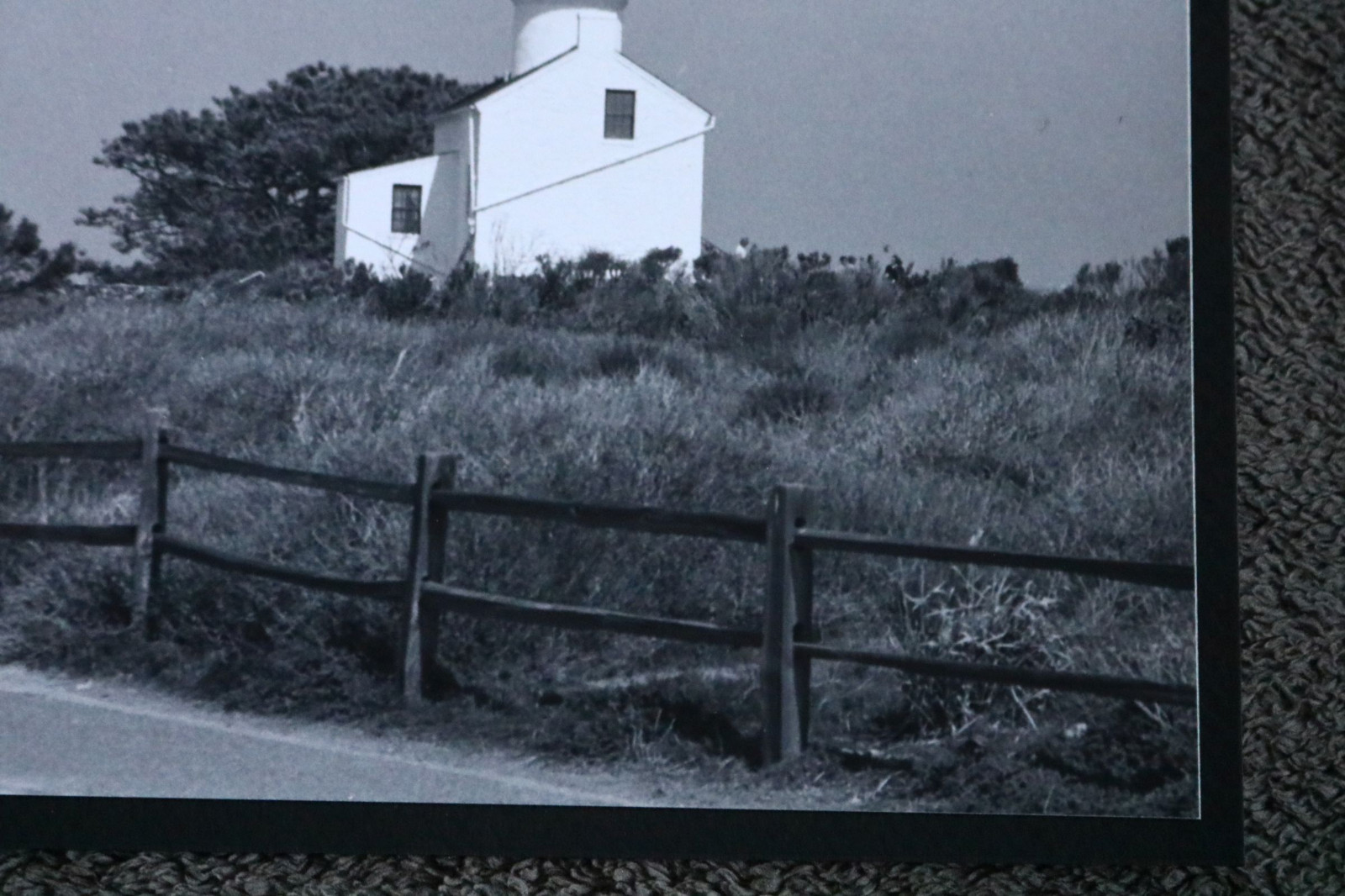 LIGHTHOUSE in Field Vintage Black White Art Photo Print Classic Old Estate HK