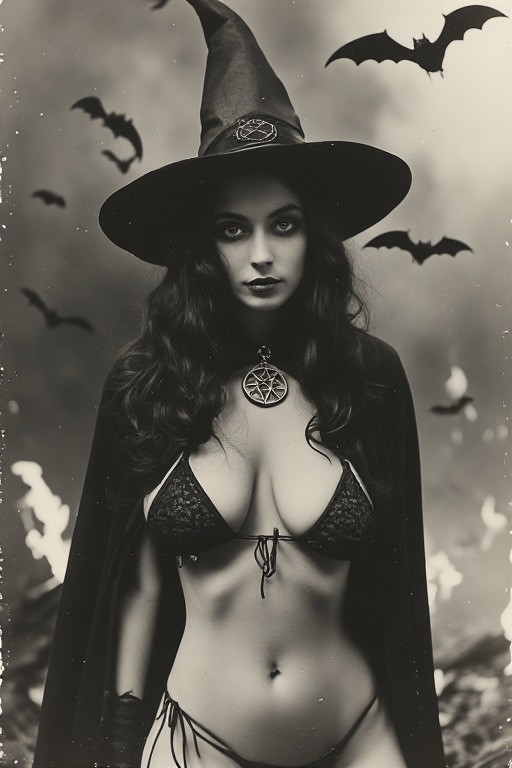 5 ~ 4X6 Glossy WOMEN Fine Art ‘ WITCH ‘ Photo FANTASY Set ! 2013590124