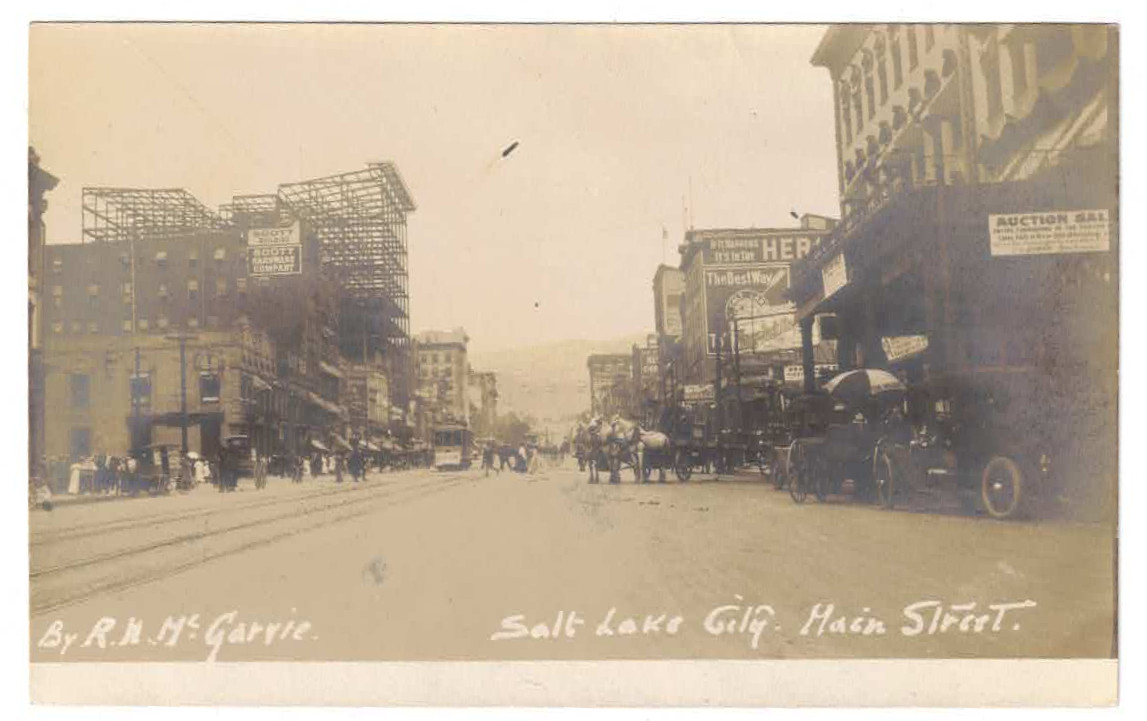 RPPC, R McGarvie / Salt Lake City Main Street