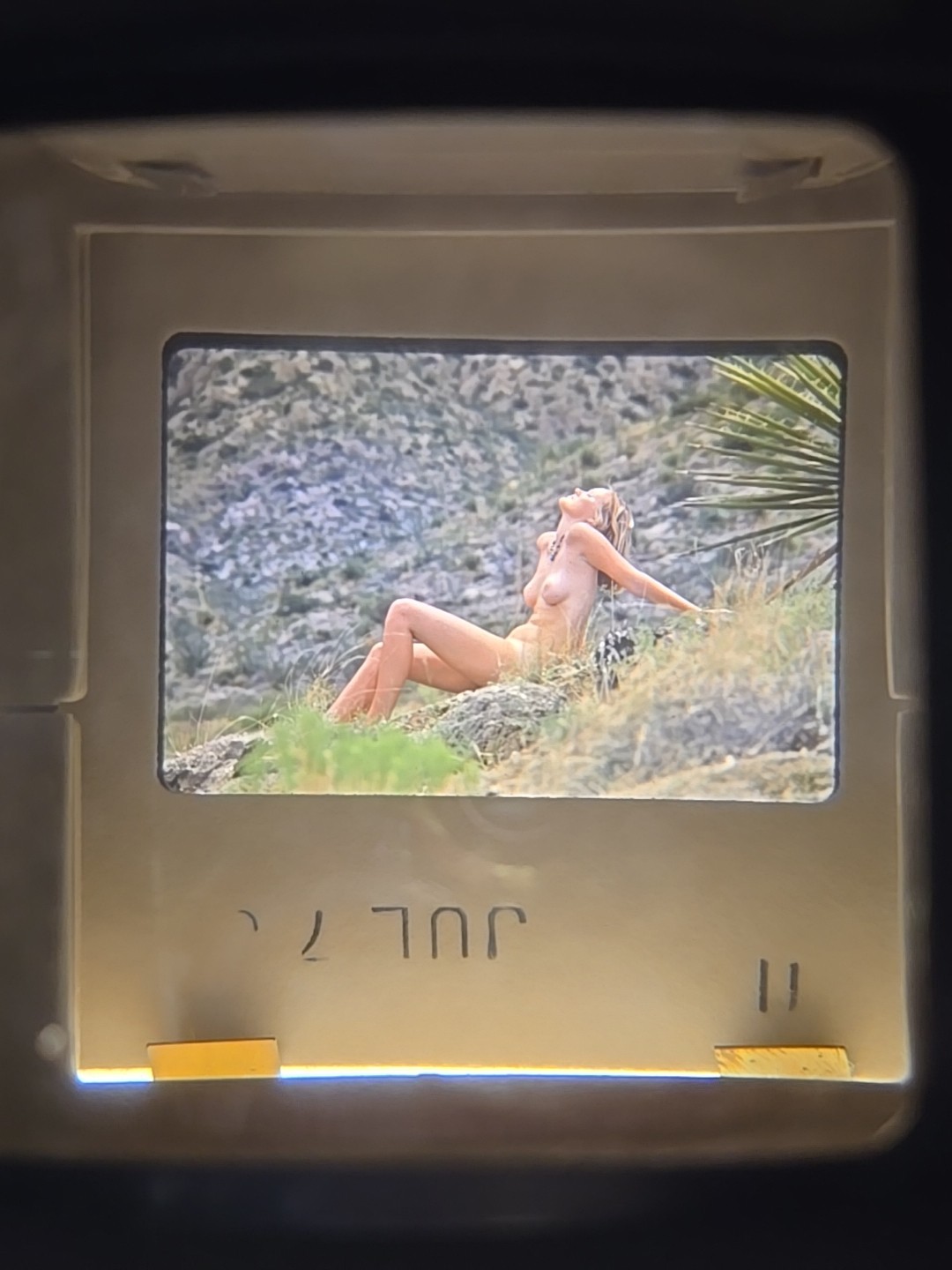 Org Nude Camera Club 70’s 35mm Risque Slide – WOMAN IN SOUTHWEST WESTERN DESERT