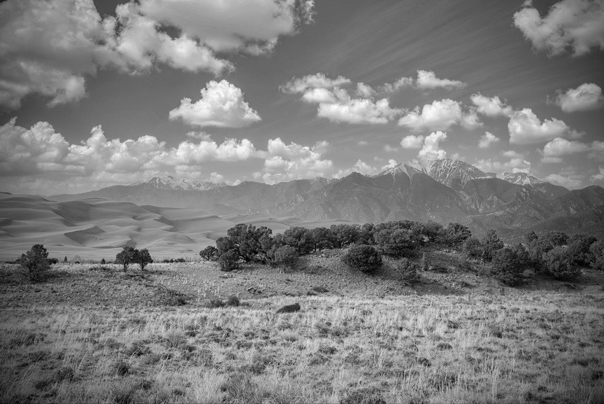 Fine Art Photography, Black and White print, 8×12, Great Sand Dunes, Colorado