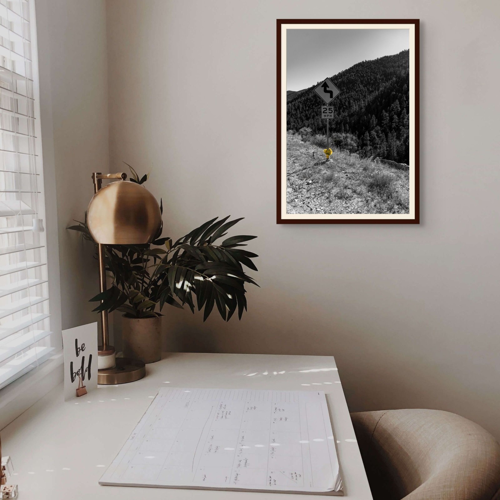 13×19 Fine Art Photography Print – Mountain Road Memorial – Archival Photo Paper