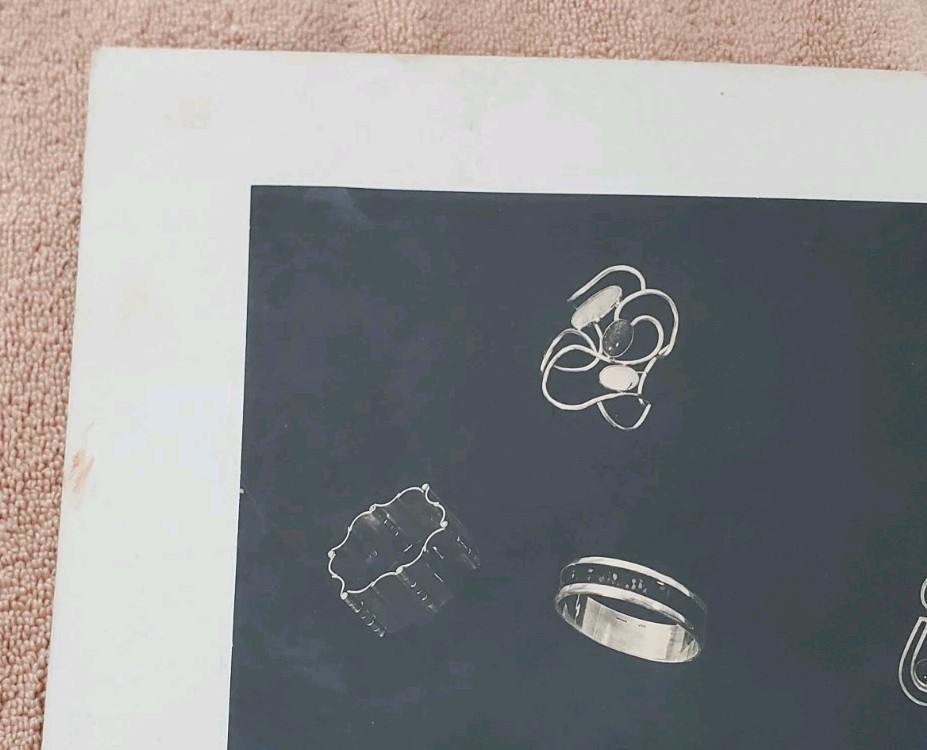 Rare Original 7″ X 9″ Modern US Jewelry Silver Gelatin Photo By MOMA 1953
