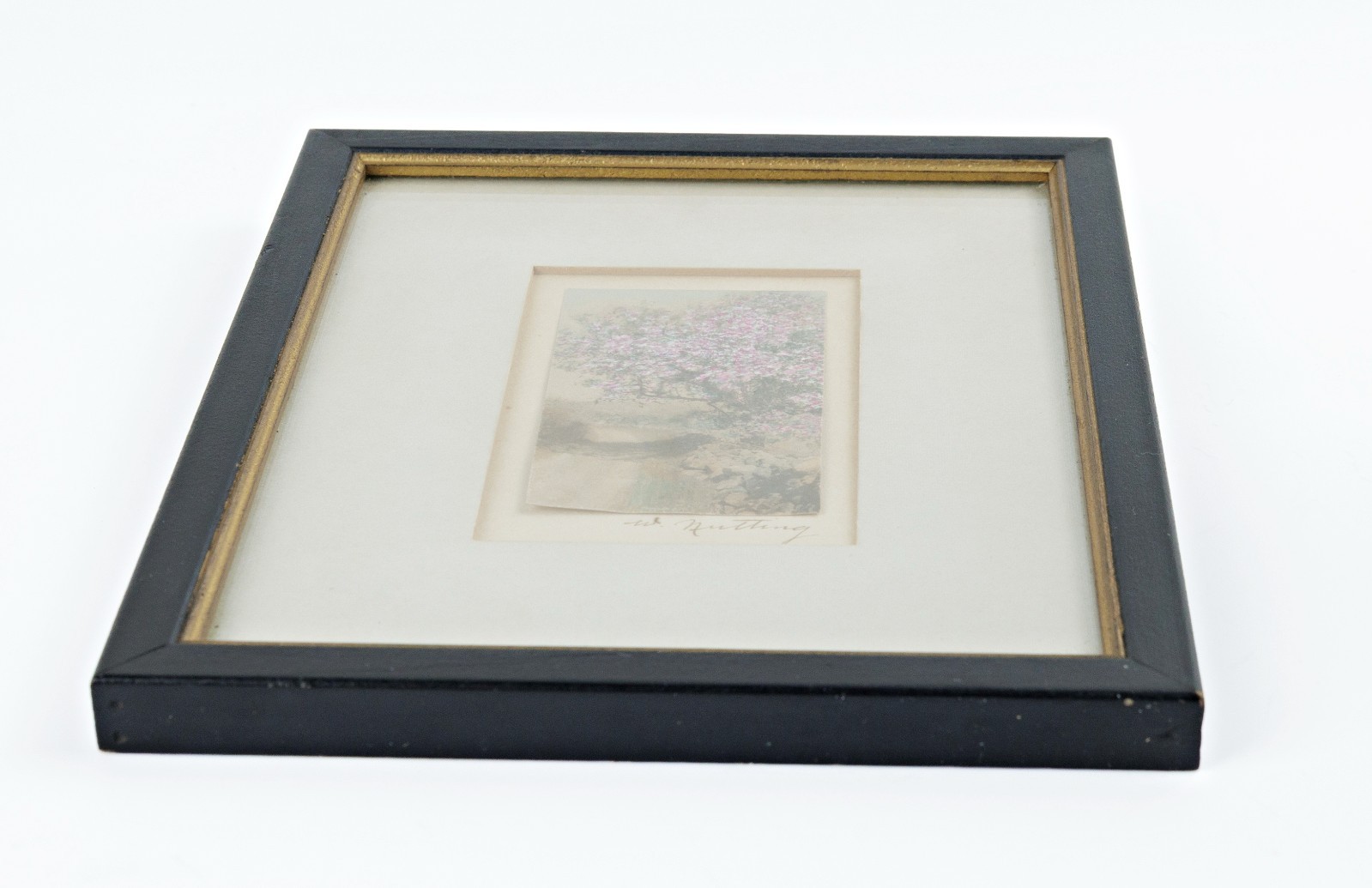 Antique Wallace Nutting Signed Print Hand Colored Photo New England Landscape