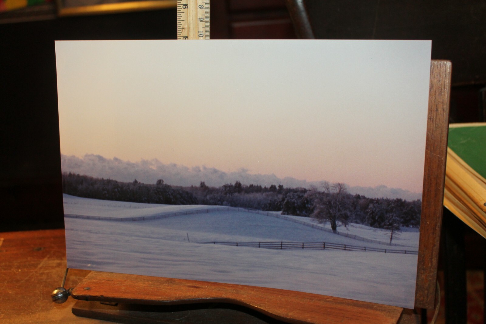 Vintage Signed 8×12 Photo East Tennessee Winter Snow Fields W. Beebe