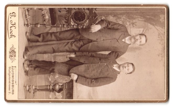 Photograph G. Koch, Ludwigsburg, monogram of the photographer in coat of arms