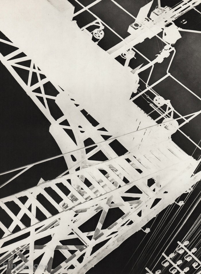 1929 Original MAURICE TABARD Industrial Power Lines Surreal Abstract Photo Art