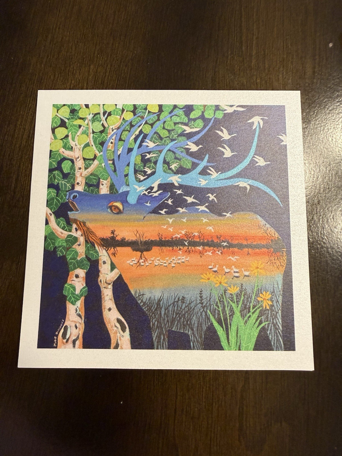 Jude bischoff Art Cards -set of 5 (5×5 Inches)