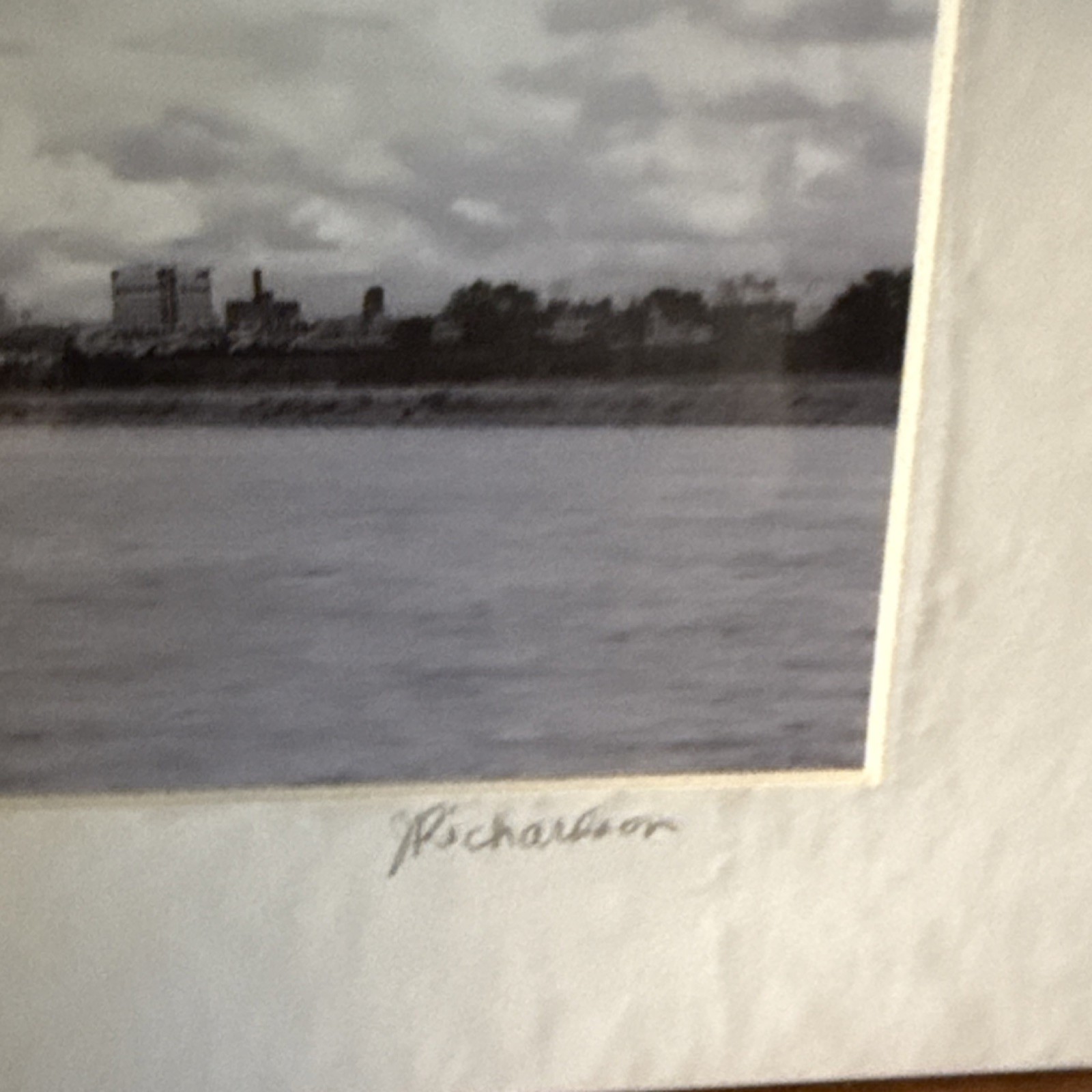 Richardson Signed “Memphis Skyline” Color Cityscape Photo 11×14 Matted Original