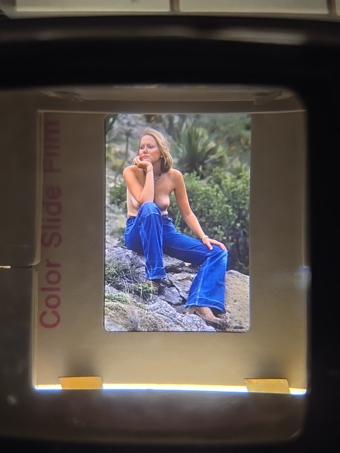 Org Nude Camera Club 70’s 35mm Risque Slide – WOMAN IN SOUTHWEST WESTERN DESERT
