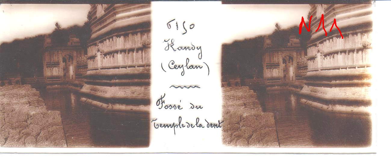 Photo Plate 3D Kandy Temple of the Tooth Sri Lanka Siam Very Nice N11