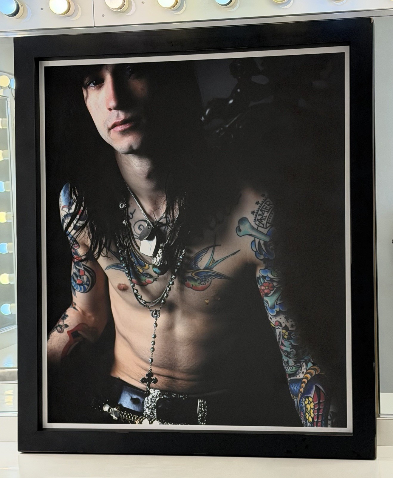Large Format High Quality Color Photographic Print Tattooed Rock and Roll Guy