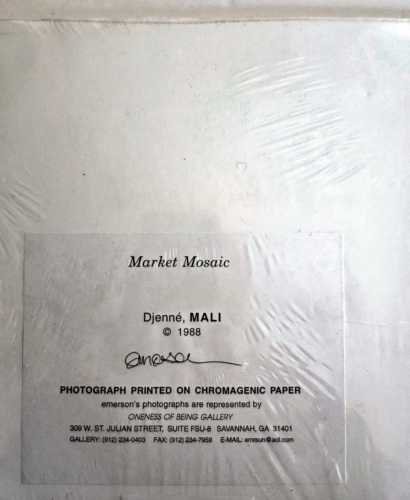 Emerson Matabele Color Photograph Market in Mali, West Africa – SIGNED