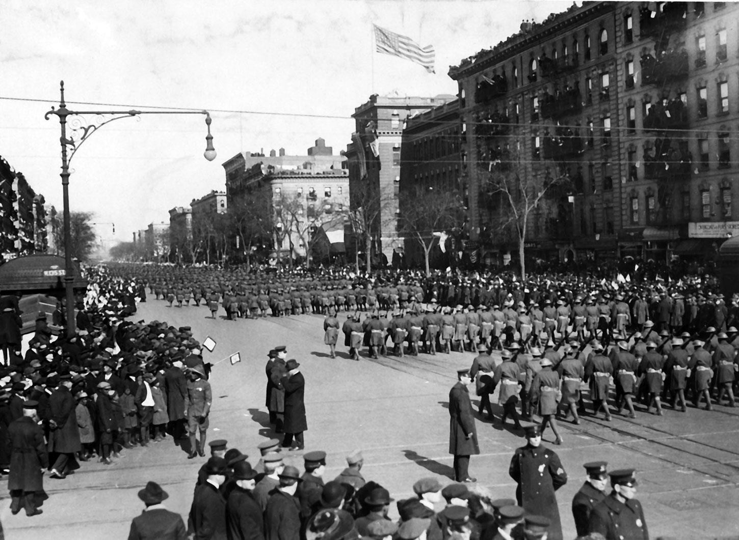 WWI Famous African American Soldiers of the 369th Infantry Parade Enhanced Photo
