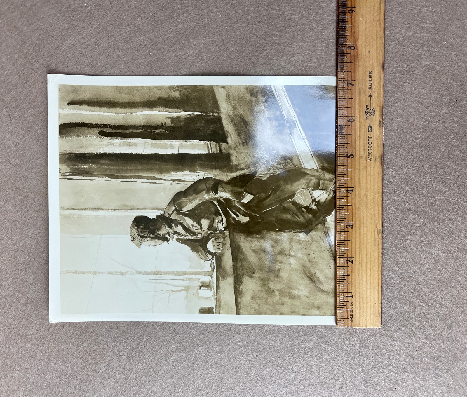 Lot of 3 Vintage Andrew Wyeth Watercolor Reference Photos | Macbeth Gallery | NY