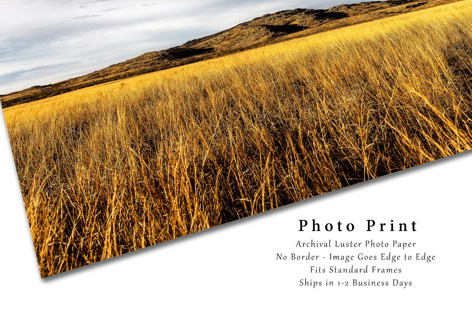 Wichita Mountains Photography Print: Oklahoma Wildlife Refuge Landscape Photo