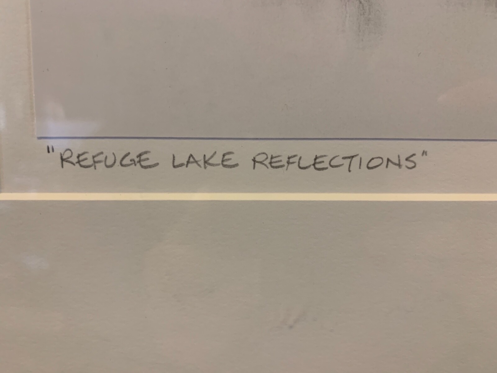 “Refuge Lake Reflections” Orignal Printed Photograph Print Signed Jerome Hawkins