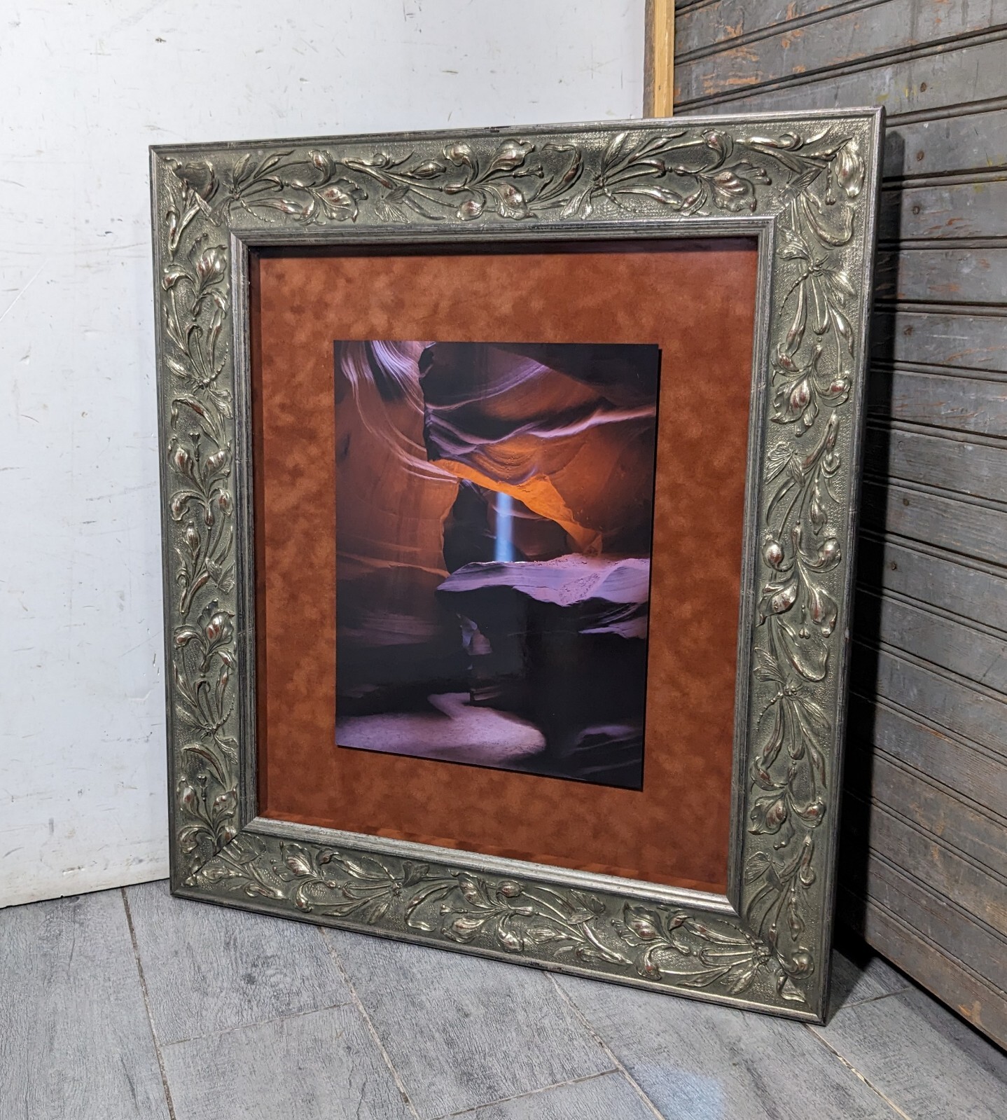 Antelope Canyon Sandstone Arizona Beam of Light Framed Photo WJB Photography