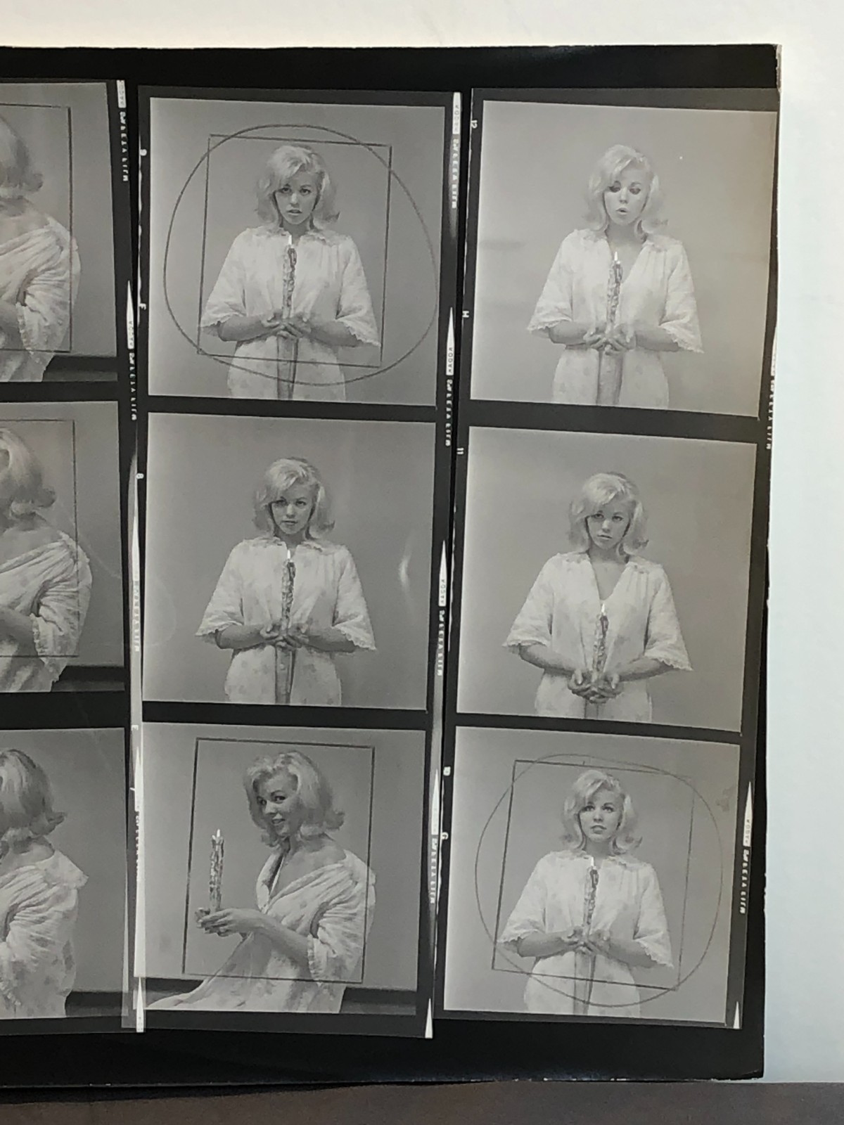 NEWLY FOUND! Hendrickson PHOTO Contact Sheet Proof & Negatives CUTE BLONDE