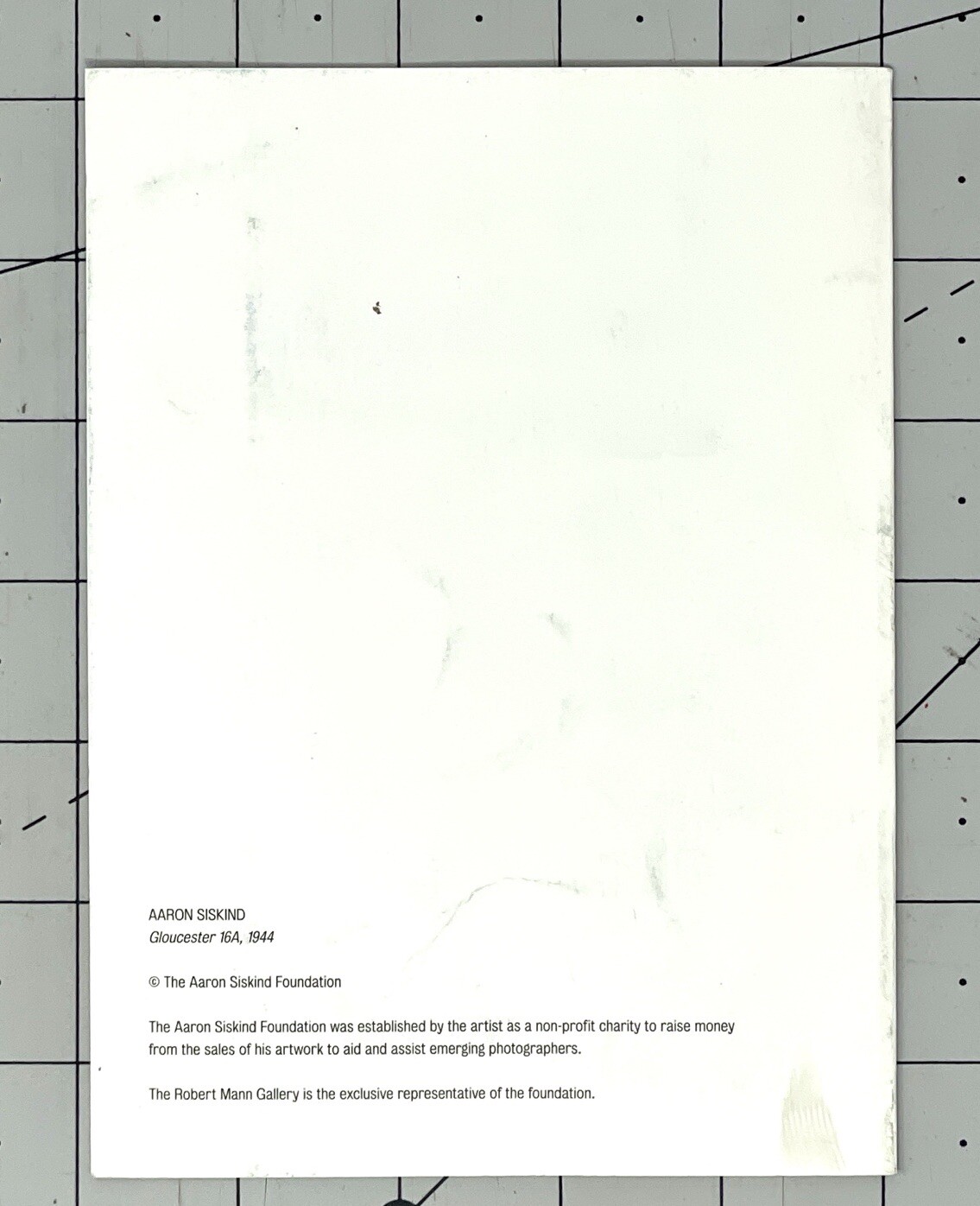 Aaron Siskind (1903-1991) Art Announcement Card – Gloucester 16A, 1944