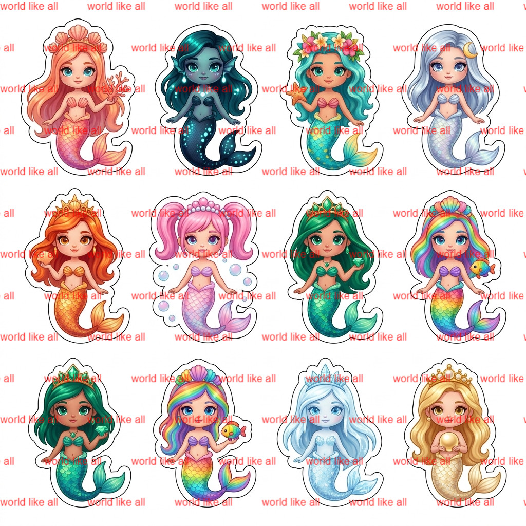 Girls Sticker Mega Bundle | Cute 3D Cartoon Princess Fairy Unicorn Stickers
