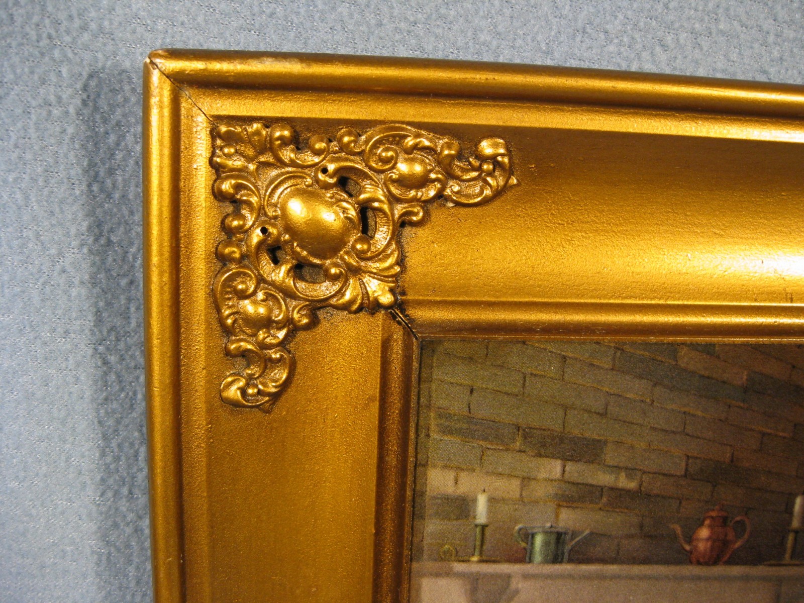 Rare Antique Victorian Art Glass Circa 1900 Picture Man & Woman 9″ X 7″