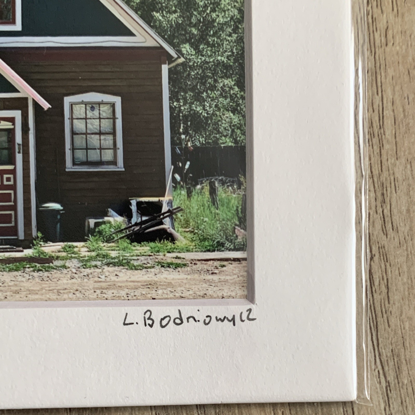 Signed Matted Color Landscape Photograph Print Silverton, CO Cabin Mountains