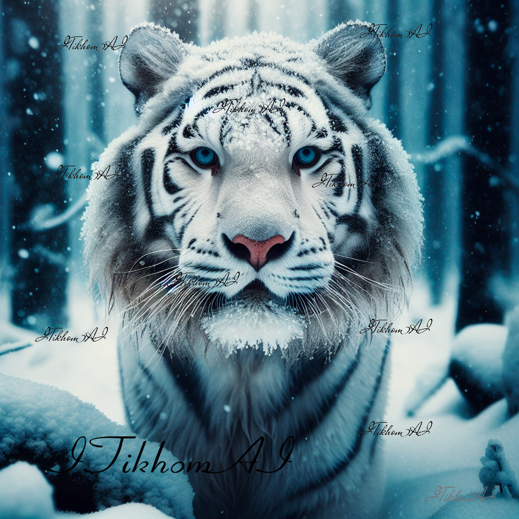Digital Art Image Animals Tiger Winter Nature Wallpaper Desktop Background Decor