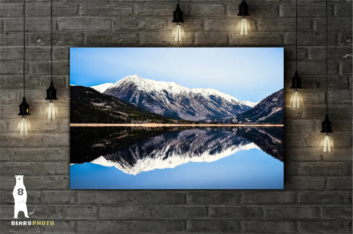 Rinker Peak & Twin Lakes, Colorado – Mountain Reflection Photography Art Prints