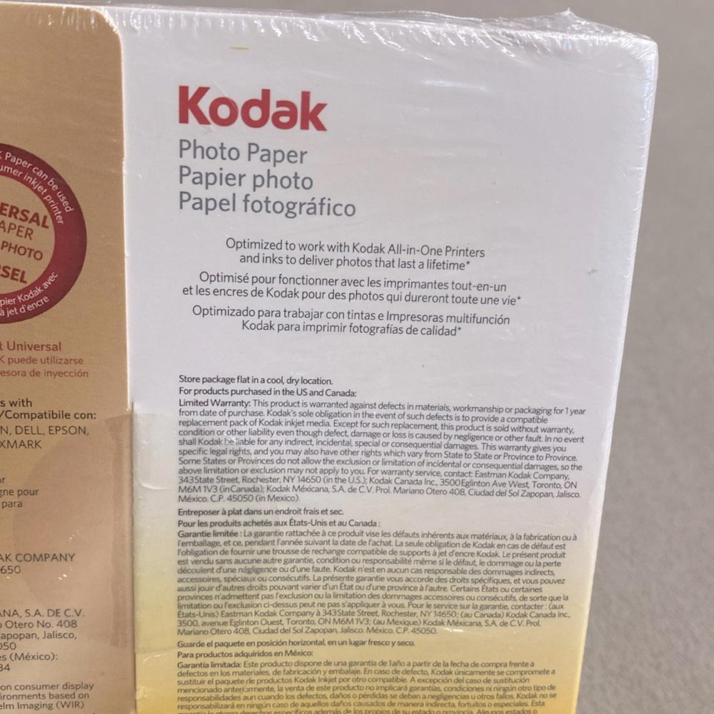 New Kodak Gloss Photo Universal Instant Inkjet Dry Paper 100 Sheets 4″ X 6″ !!
