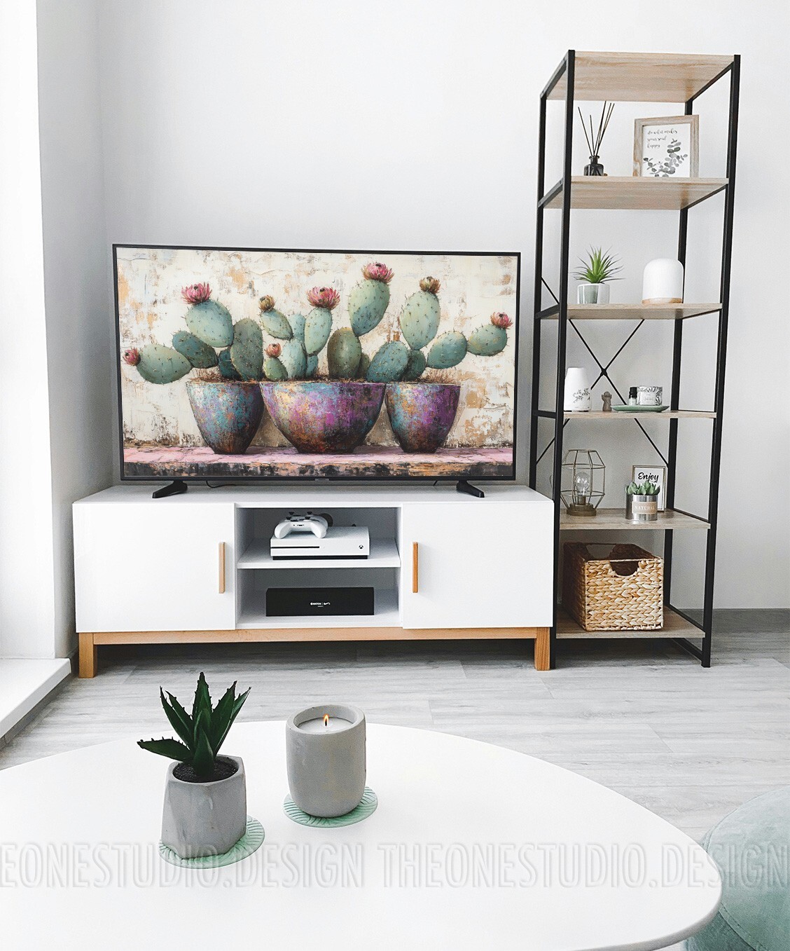Digital Art Image TV Desktop Wallpaper 4K Resolution Picture Cactus Illustration