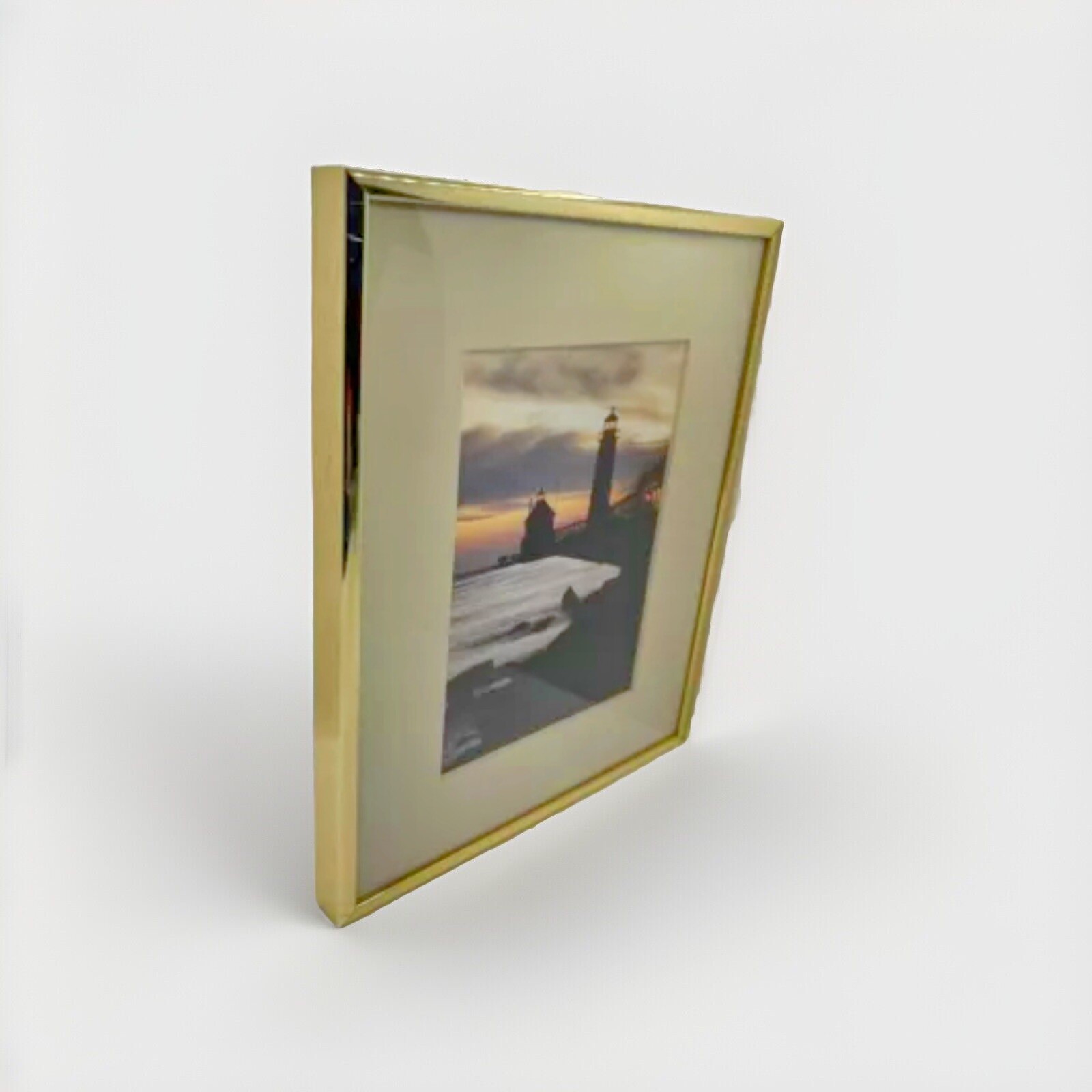 Grand Haven Lake Michigan Sunset Framed Photography Print 5×7″ In 8×12″ Frame