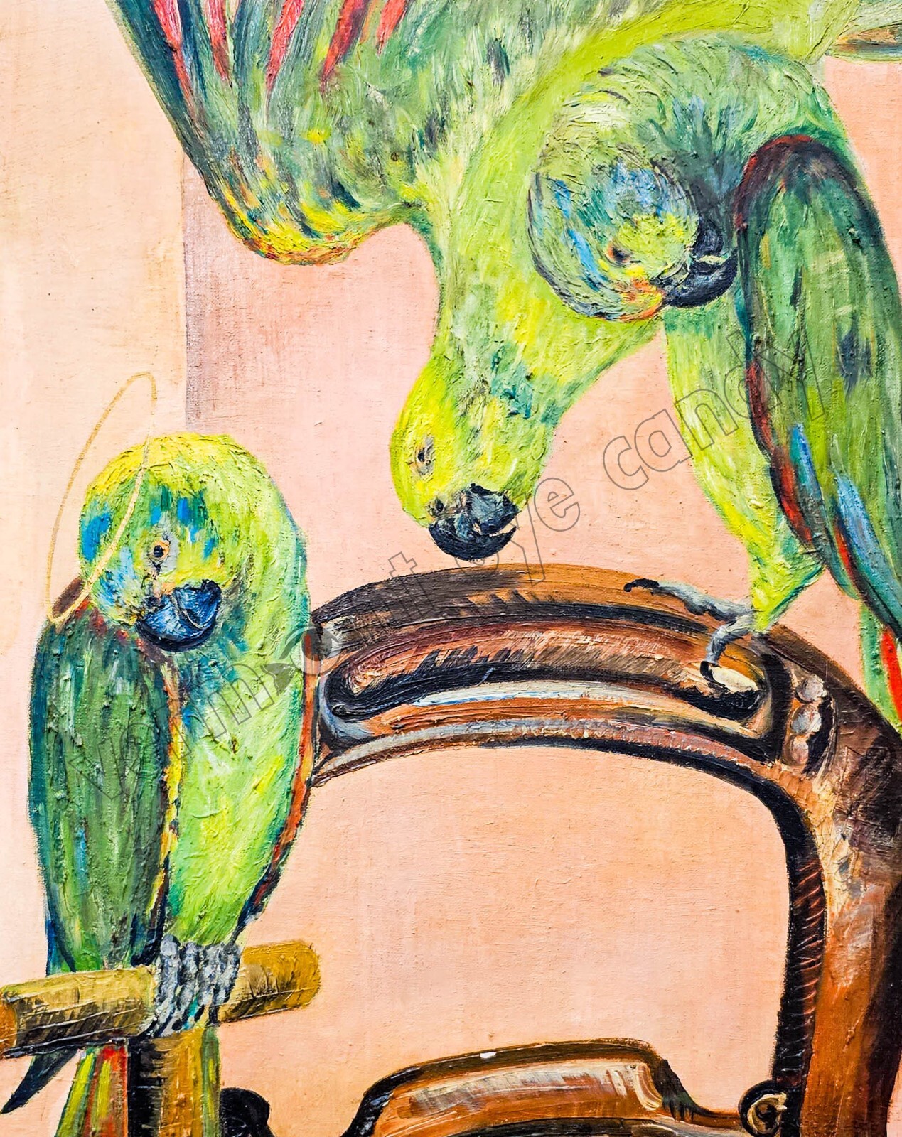 Green Parrots Tropical Bird Wall Art for DIGITAL DOWNLOAD Print at Home Decor