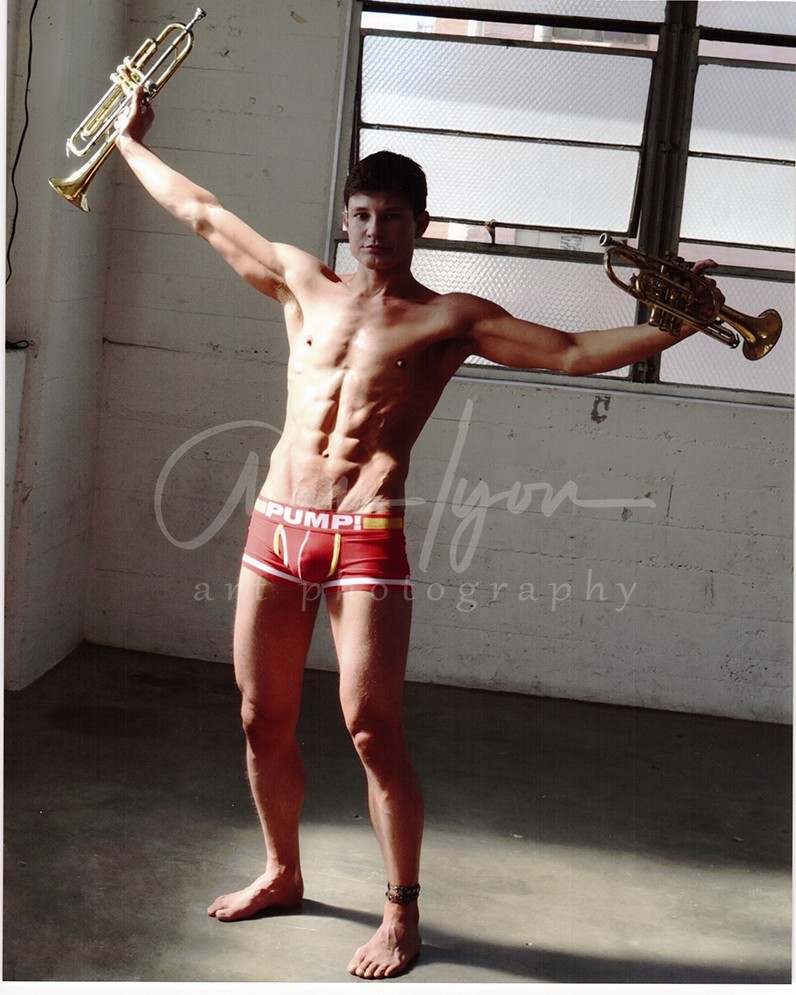 8×10 Alan Lyon Original Male Photo gay interest (16) Greg two horns