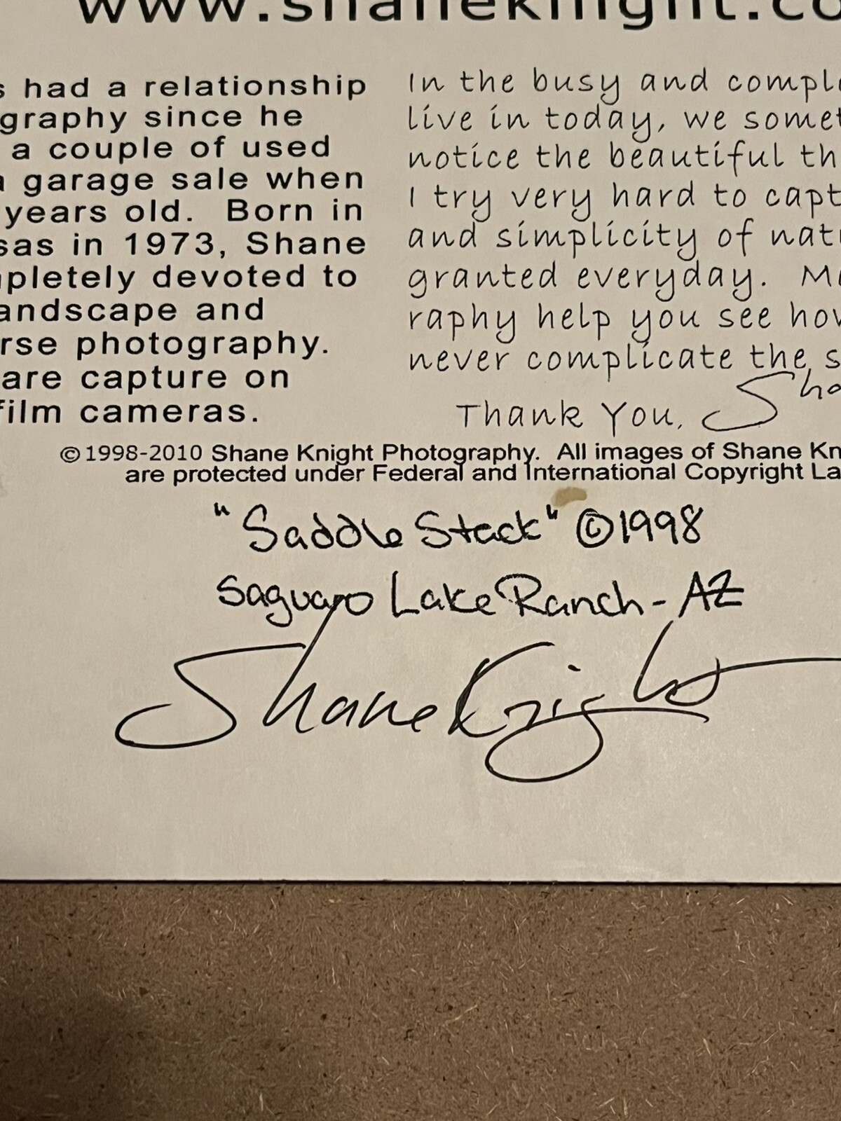 🔥 Shane Knight Saddles Saguaro Lake Ranch Arizona Signed ‘98 Horses Ranch Farm