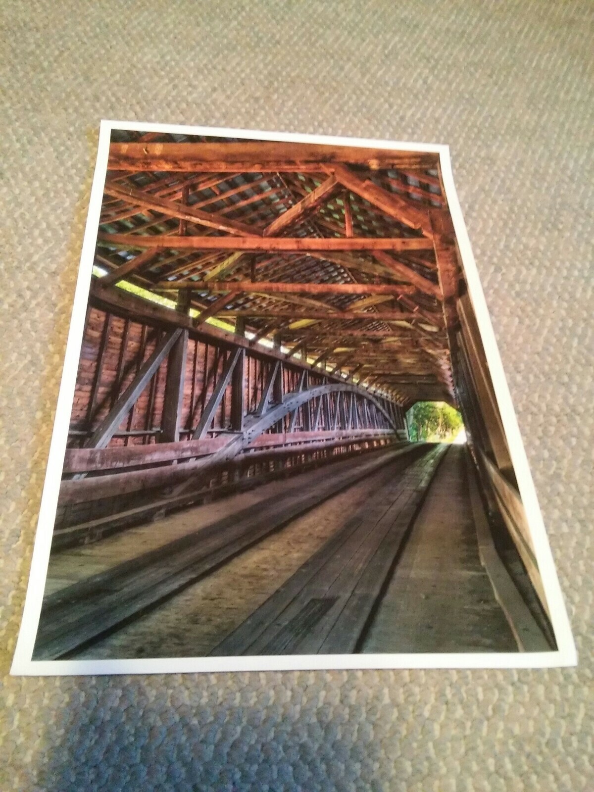 19×13 Digital Art Photograph Covered Bridge Shenandoah County Virginia