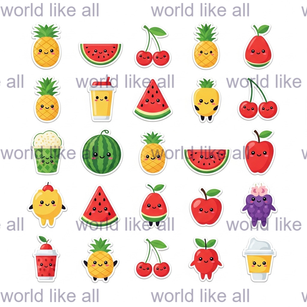 369x Cute Kids Stickers Bundle for kids | School & Copybook Digital Art 4K