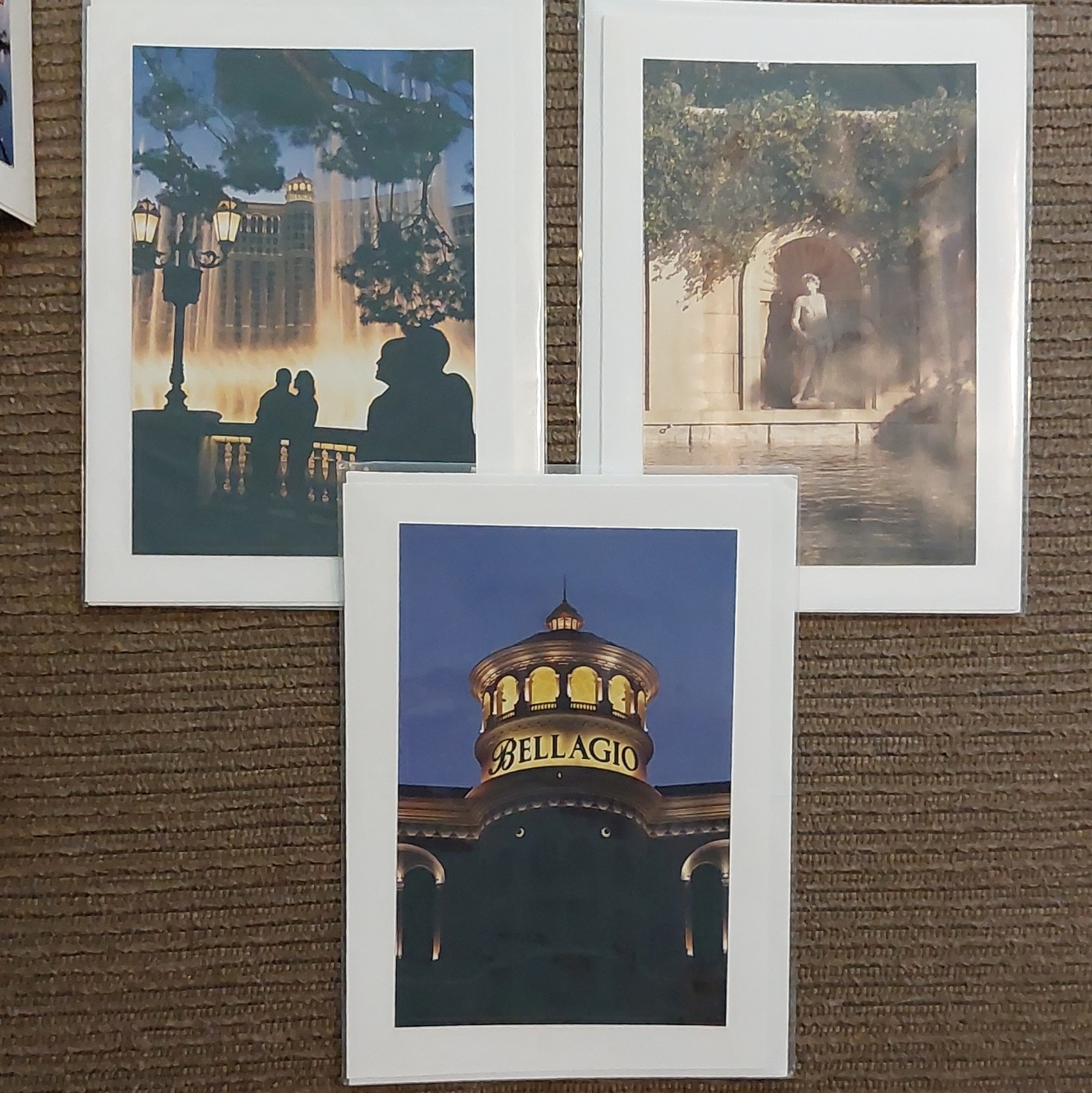 Bellagio Architectural Photo Prints Lot of 3,greetingcards, Paper Vintage