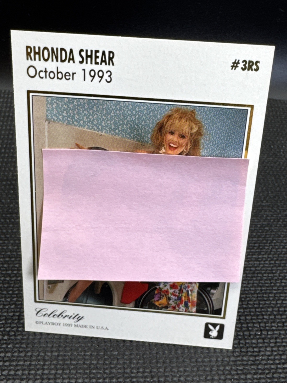 Rhonda Shear Autographed 1997 Celebrity Playboy Card #3RS 1993 Playmate #5/100
