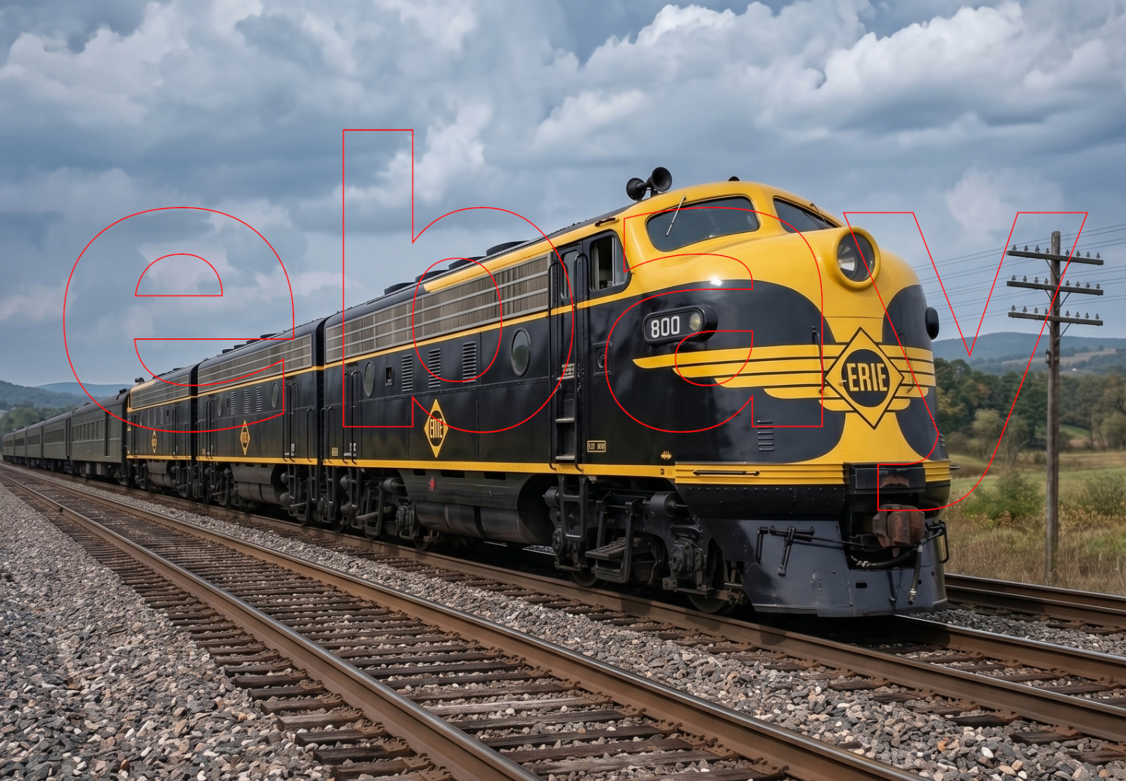 Photo Art Print of Erie Railroad EMD F3 No. 800, a 3-unit 4500 hp Locomotive Set