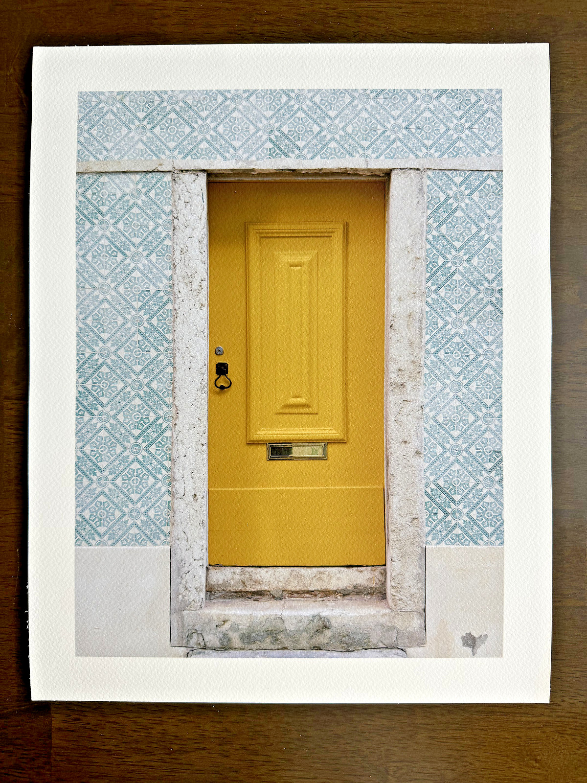 11×14 Photo Lisbon Portugal prints of colorful vintage city doors (two photos)