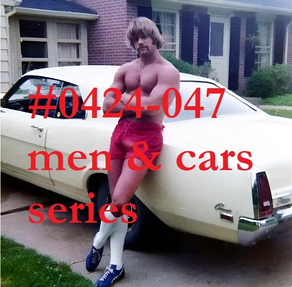VINTAGE MALE PORTRAIT #0424-047 -men and cars series -free shipping in usa