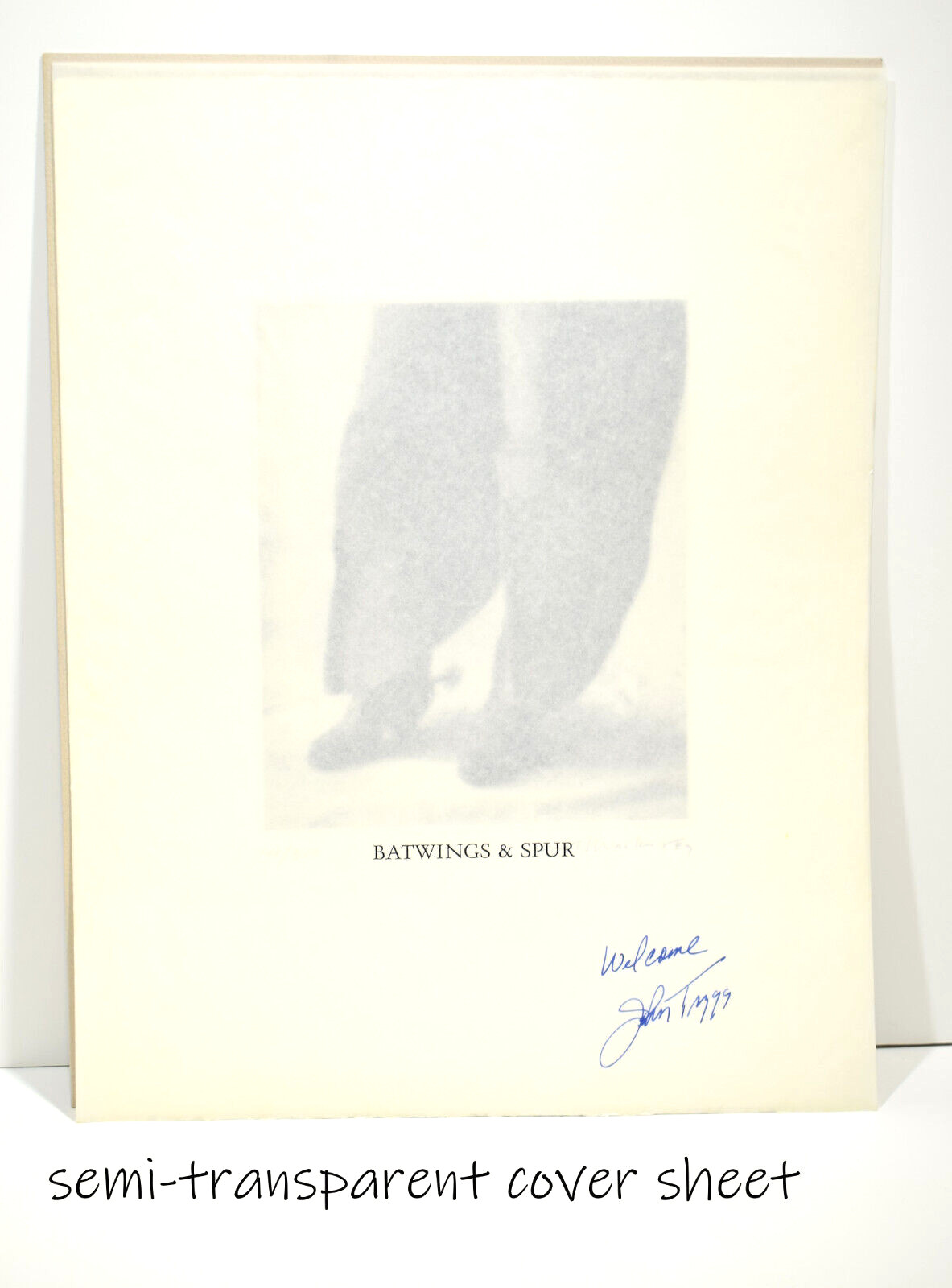 KURT MARKUS Batwings And Spur 1989 Photogravure Signed ltd 1/300